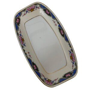 VTG Edelstein Bavaria Small Porcelain Serving Dish Floral Gold P10129